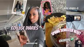 COLLEGE DIARIES: GRWM FOR FIRST WEEK OF SPRING SEMESTER maintenance day,hauls, packing,vlogs etc