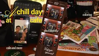 cafe vlog ☕️ coloring, talking & photobooth fun