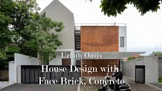 Urban Oasis: Tropical House Design with Face Brick, Concrete, and Courtyard/ Nhakien house