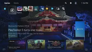 PS5 Menu 1 Year Later (11/12/21)