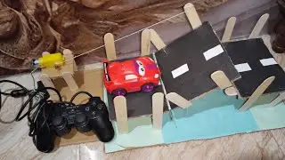 How to make electric folding bridge #dcmotor #scienceproject #shortvideo #experiment 