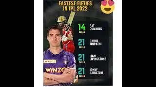 Fastest fifty in ipl#shorts#pat Cummins