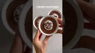 2 ingredient chocolate mousse #shorts