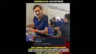 MS Dhoni Playing Candy Crush in Aeroplane #msdhoni #candycrushsaga #viral #youtubeshorts #shorts
