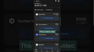 A demo video of Managing tokens on #EVM chains on #SecuX Mobile app