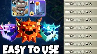 Metro golem Easy Attack In Legend League TH18 | Easy 3 Star Strategy 🔥 | Clash of Clans