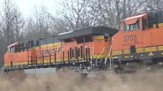 Chasing 2 BNSF Engines On Norfolk Southern Train! CSX Train Long Range View! Ride w Me To Go Railfan