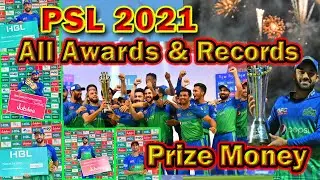 PSL 2021 Final Awards Full List✅Man of the Match🏆Best Batsman🏆Best Bowler | PSL 2021 Final ceremony
