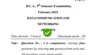 Mdu BCA 5th DCN Question Paper 2022