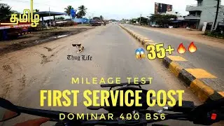 Dominar 400 bs6 Mileage Test🔥 || My 1st Service Cost😬|| Dude Villain || Adam