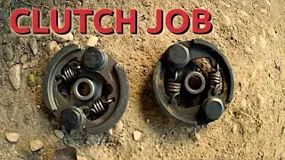 Clutch job on 4 stroke motorized bike