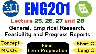 Eng201 Short Lecture 25, 26, 27 and 28 | Eng201 Final Term Preparation | Eng201 Past MCQs | VU