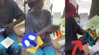 homeless man did this with his fingers only