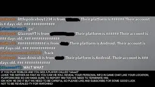 ROBLOX HACKER CAN REVEAL YOUR PERSONAL INFO!