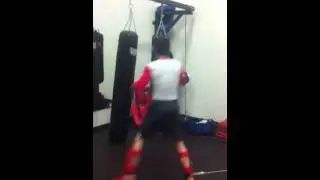 Tyler Stinson training kicks