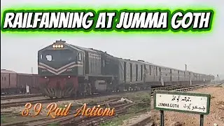 Jumma Goth Dry Port Station-Back to Back Train Encounters Railfanning|small Busy Station in Karachi.