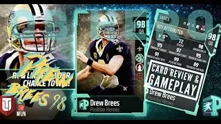 MADDEN 18 MUT DREW BREES 98 POSITION HERO GAMEPLAY & CARD REVIEW