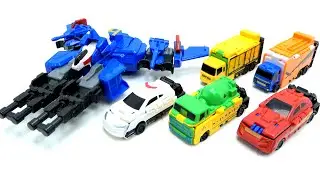[자동차 합체로봇] 자동차5대와 비행기 한대가 합체하여 로봇으로 변신!! [Car combined robot]  transformation robot!!