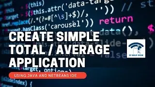 Java Simple Total/Average Application