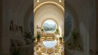 Nature Cave Bedroom With Forest Lake View