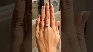 Round Cut Colorless Moissanite Solitaire Engagement Ring