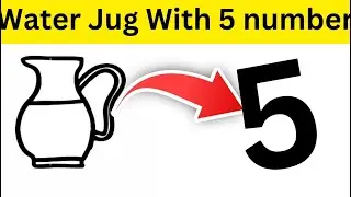 Mug Drawing With number 5 | How to draw a jug and glass |jug drawing step by step tutorial in Hindi