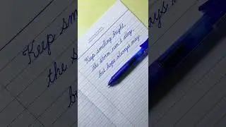 Cursive Writing Quote 26 | Cursive Handwriting Practice | Cursive Letters | How to write in cursive