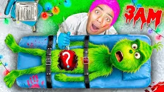 (WHAT'S INSIDE?) CUTTING OPEN GRINCH at 3AM!! MERRY CHRISTMAS !!
