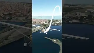 KitFox Speedster Smoke effect over Gibraltar MSFS2020