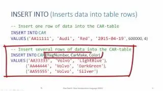 4: Databases - DML-part of SQL - Insert Into, Update and Delete