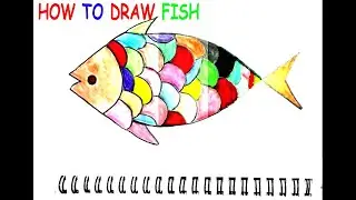 How to Draw Fish. #fish #artfishanddrawing # আমি কিভাবে মাছের ছবি আঁকবো।