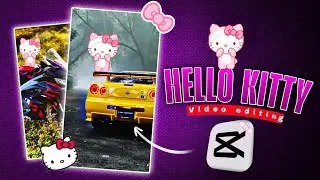 Trending Pink Hello Kitty Video Editing Tutorial In CapCut pro app instgram trending reels editing