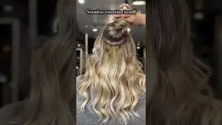 Seamless hair extensions install #hairextensions