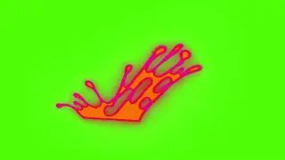 Lava Cartoon Liquid Splash Green Screen Energy FX