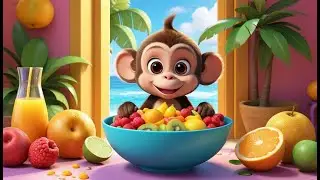 Fruits and Muffins &ndash; Color Machine Song | Counting Colors with Monkey Chef | Nursery Rhymes