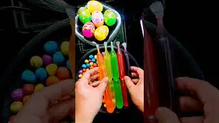 Black  Plate Sounds Ice Pops  /Skittles & Egg  Chocolates plater #shortsviral#satisfying#ofw#lebanon