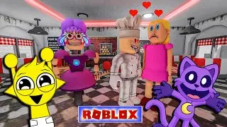 BABY SIMON SPRUNKI vs LOVE STORY - PAPA PIZZA 💗 EVIL MOM #roblox #obby