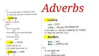Adverb 💯Type of adverbs | Use of Adverbs in this Class