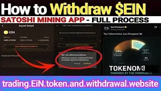 How to withdrawal $EIN token stoshi mining app and website claiming and trading live method