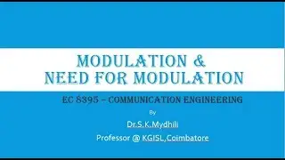 Modulation ; Need for Modulation