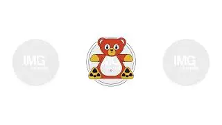 Cute bear toy play in round frame 2D cartoon object animation