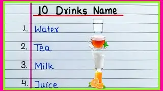 10 Drinks Name | 10 Beverages Name | Names of Beverages in English 