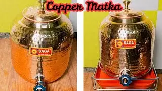 Pure copper Matka |water tank | healthy benefit copper | 5 litre copper pot |saga company original /