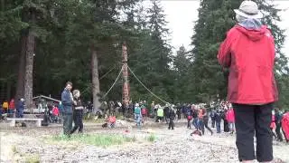 Gwaii Haanas Legacy Pole raising