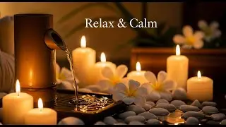 Tranquil Zen Flow Ambience Bamboo Fountain and Candle Glow for Healing Meditation Sleep and Calm
