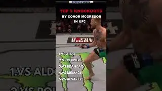 TOP 5 KOCKOUTS BY CONOR MCGREGOR IN UFC 🥊