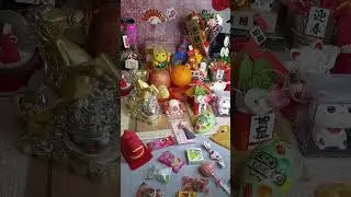 Japanese Good Luck Charm From Temple Plus Snacks