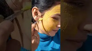 Besan haldi face pack //Diy face pack for glowing skin //#shorts 💫