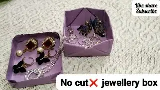 No cut ❌ very easy Jewellery box 😍 #youtubevideo #craft #easy