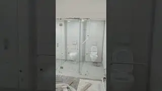 12mm toughened glass partitions of bath/toilet,
